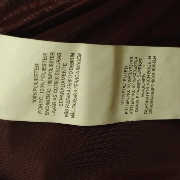 Atmosphere puffy vest‎ jacket with hood, size 12, maroon - Picture 5 of 5